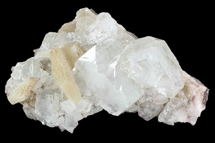 Zoned Apophyllite Crystals With Stilbite - India #92239